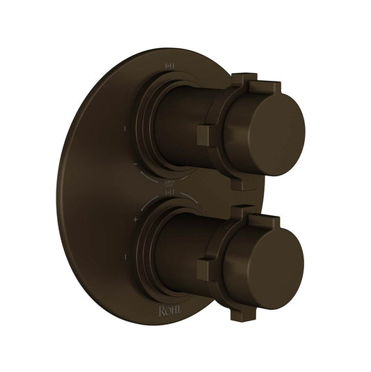 ROHL TLB46W1XMTCB Lombardia 3/4" Therm & Pressure Balance Trim with 6 Functions (Shared) In Tuscan Brass