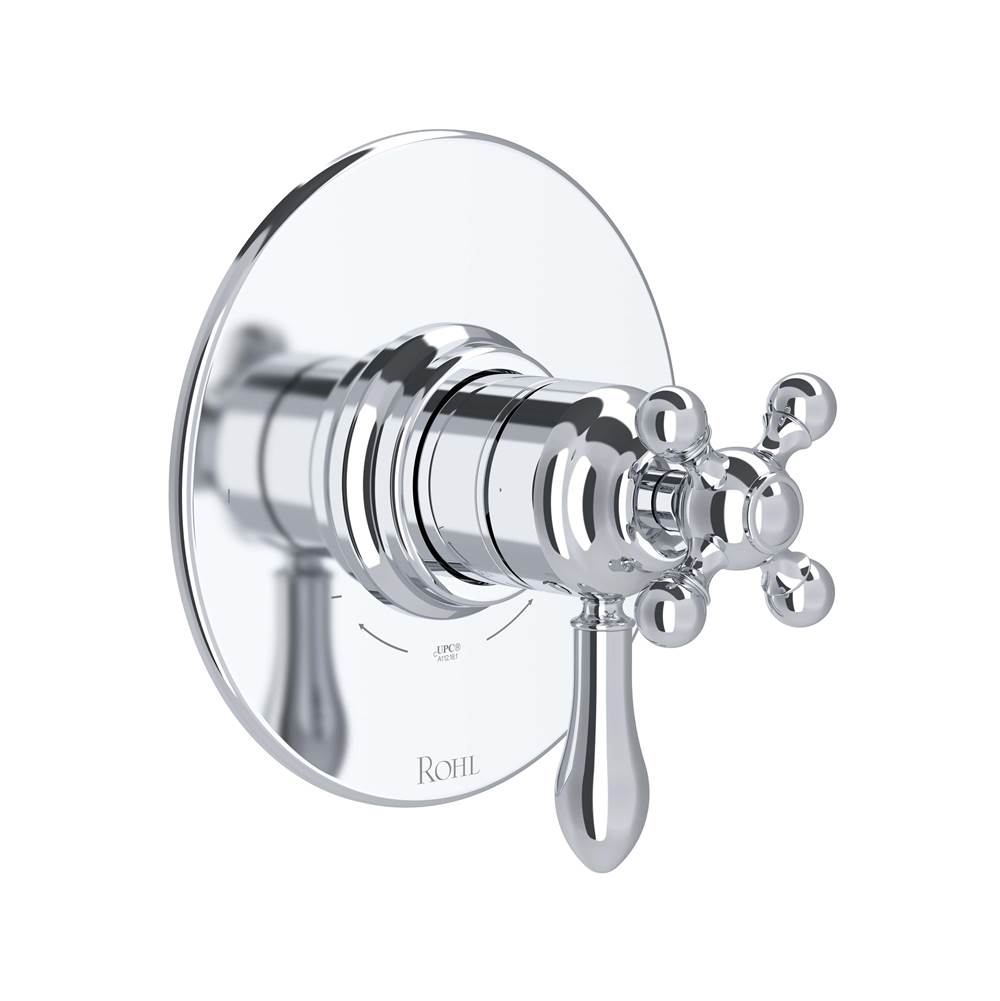 ROHL TAC44W1LMAPC Arcana 1/2" Therm & Pressure Balance Trim with 2 Functions (No Share) In Polished Chrome