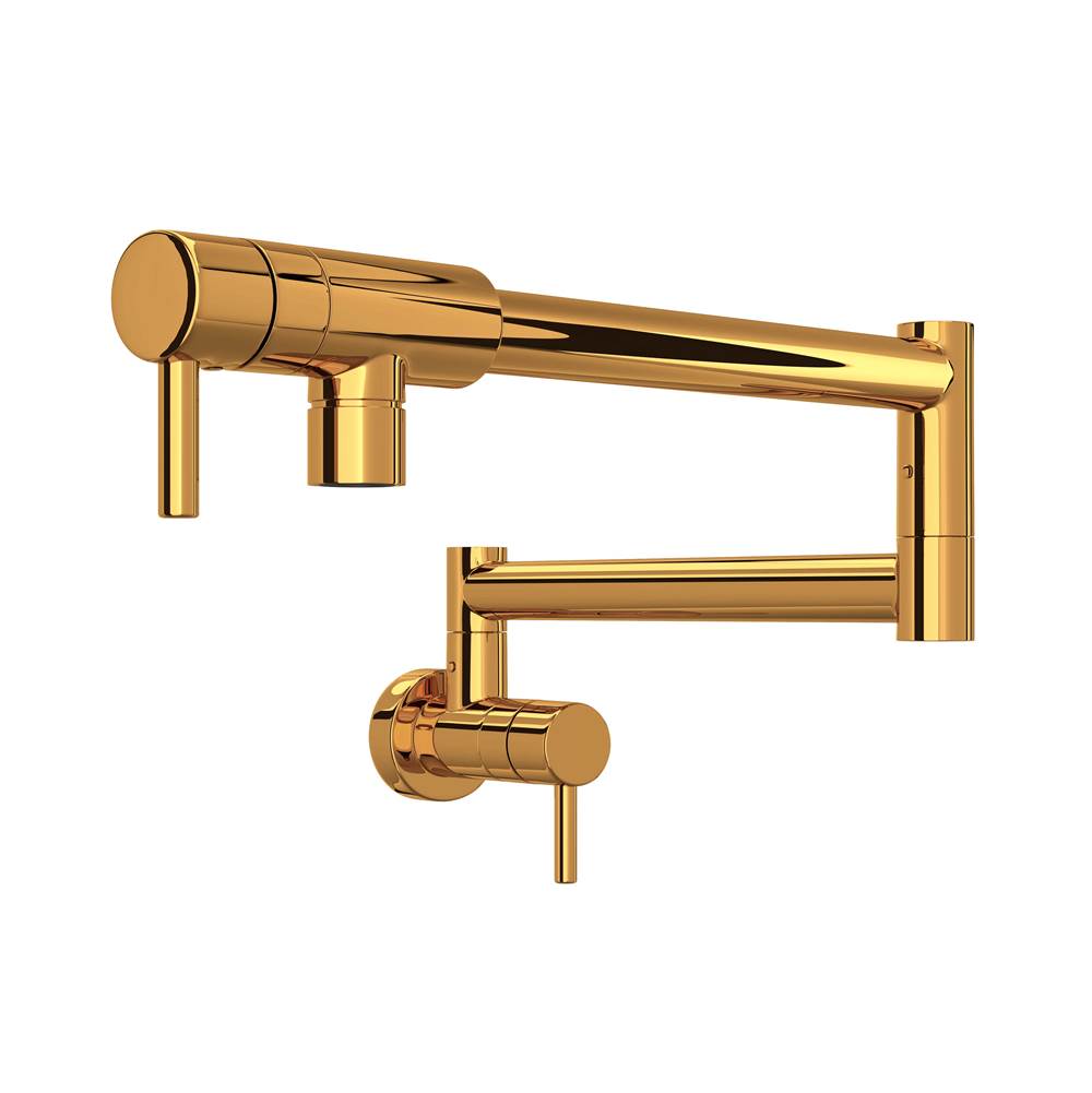 ROHL QL66L-IB-2 Modern Pot Filler In Italian Brass
