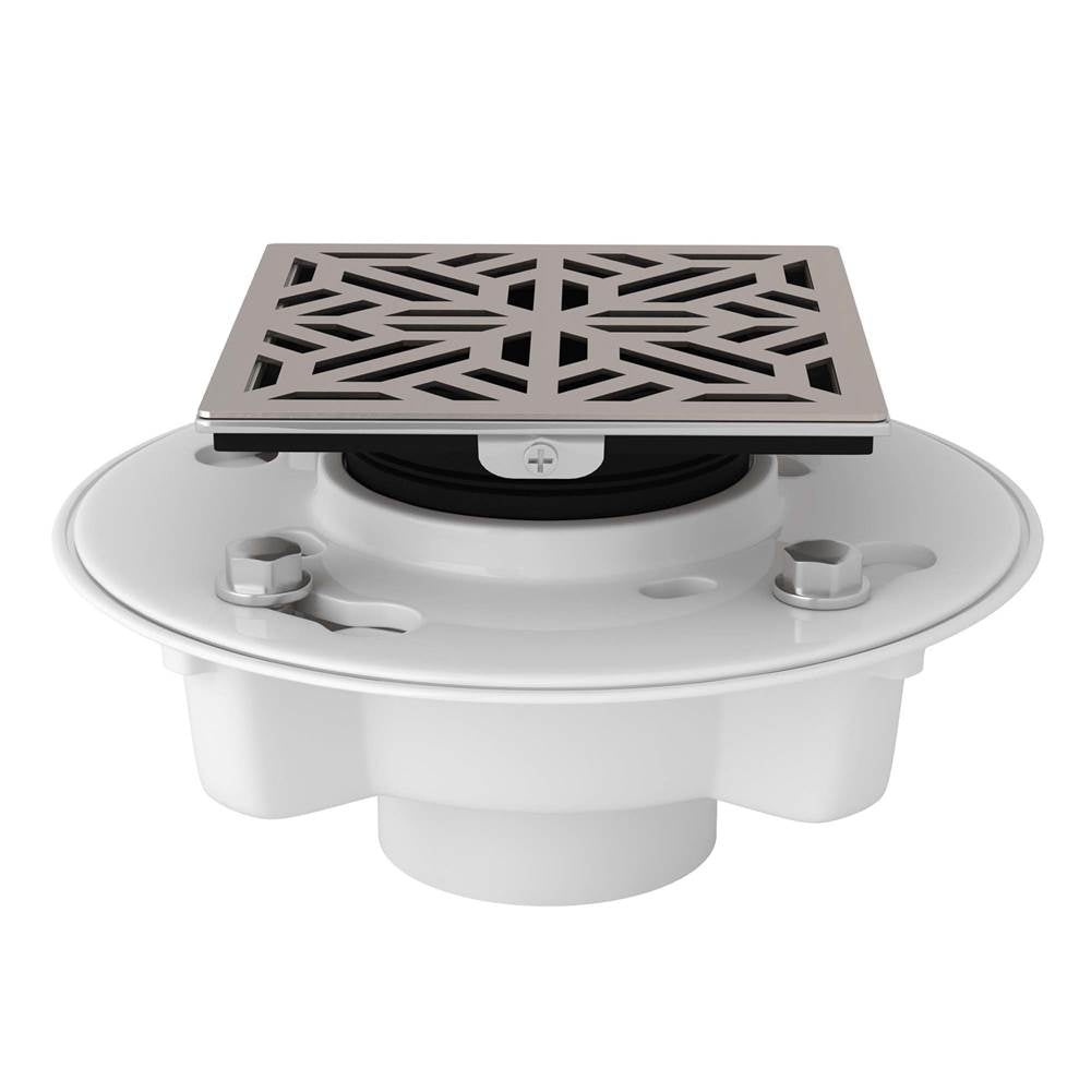 ROHL SDPVC2/3-3144STN PVC 2" X 3" Drain Kit With 3144 Mosaic Decorative Cover In Satin Nickel