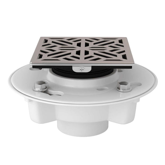 ROHL SDPVC2/3-3144STN PVC 2" X 3" Drain Kit With 3144 Mosaic Decorative Cover In Satin Nickel