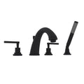ROHL A1264LMMB Lombardia 4-Hole Deck Mount Tub Filler In Matte Black