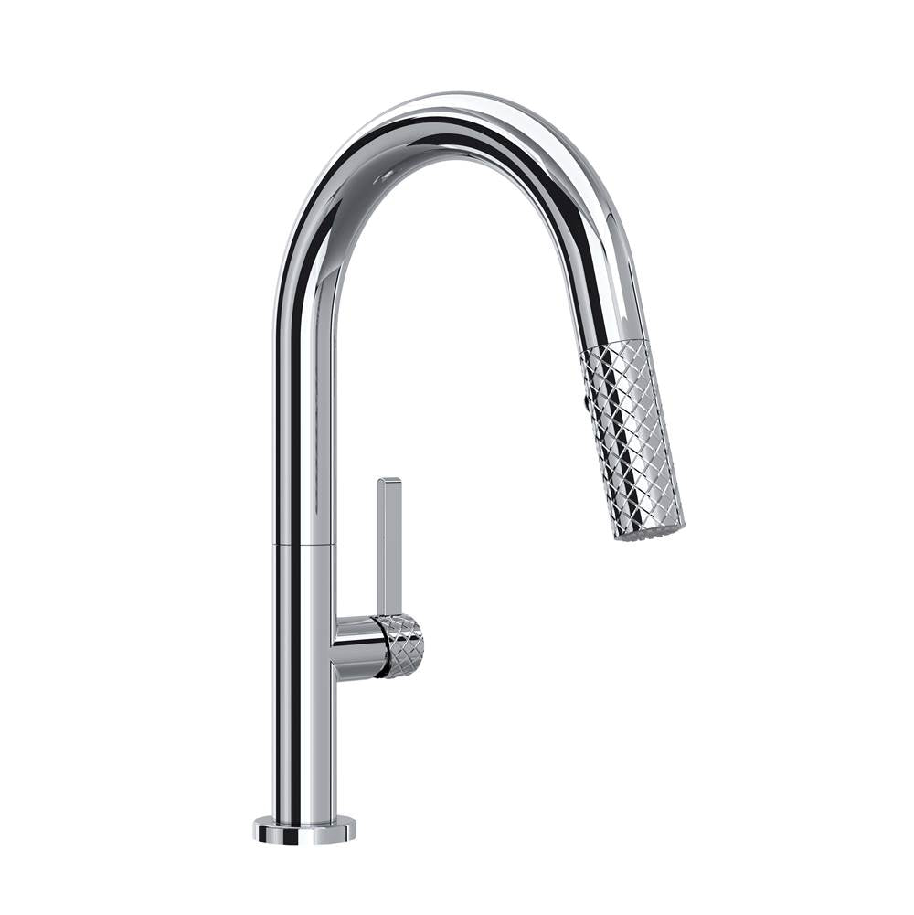 ROHL TE65D1LMAPC Tenerife Pull-Down Bar/Food Prep Kitchen Faucet With C-Spout In Polished Chrome