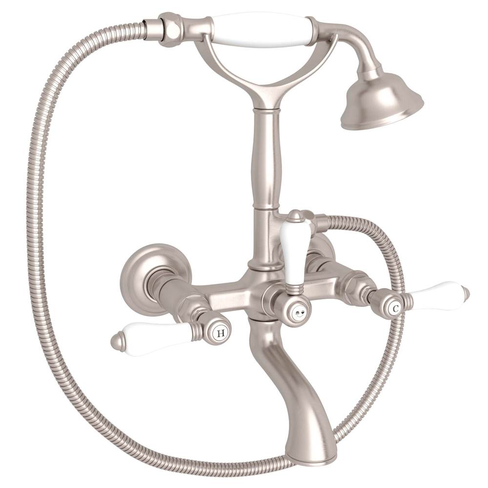 ROHL A1401LPSTN Exposed Wall Mount Tub Filler In Satin Nickel