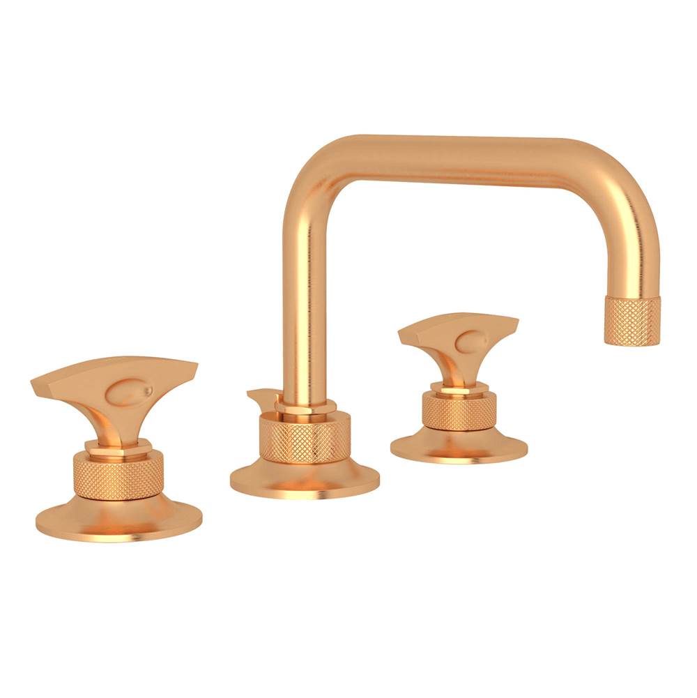 ROHL MB2009DMSG-2 Graceline Widespread Lavatory Faucet With U-Spout In Satin Gold