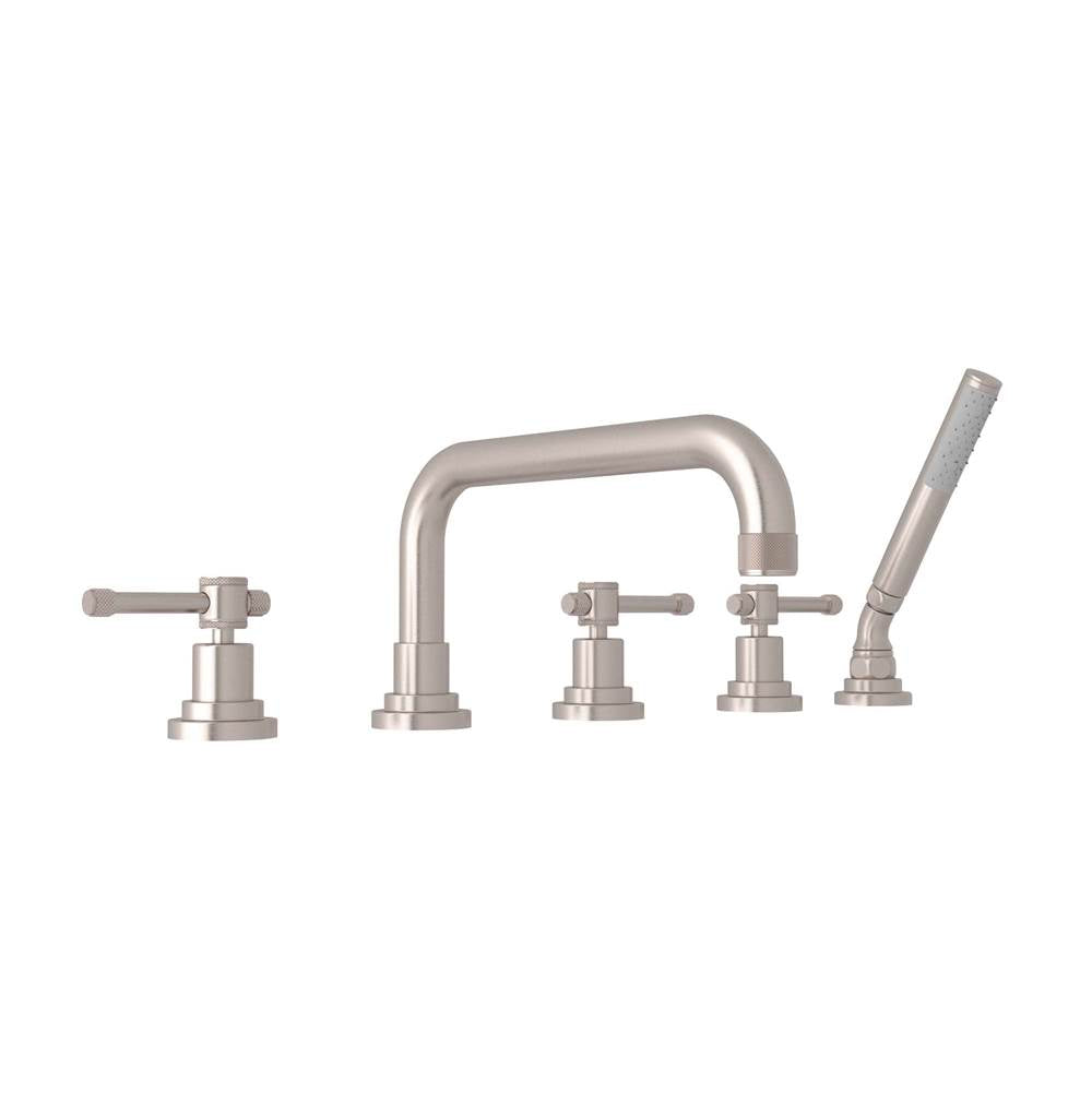ROHL A3314ILSTN Campo 5-Hole Deck Mount Tub Filler In Satin Nickel