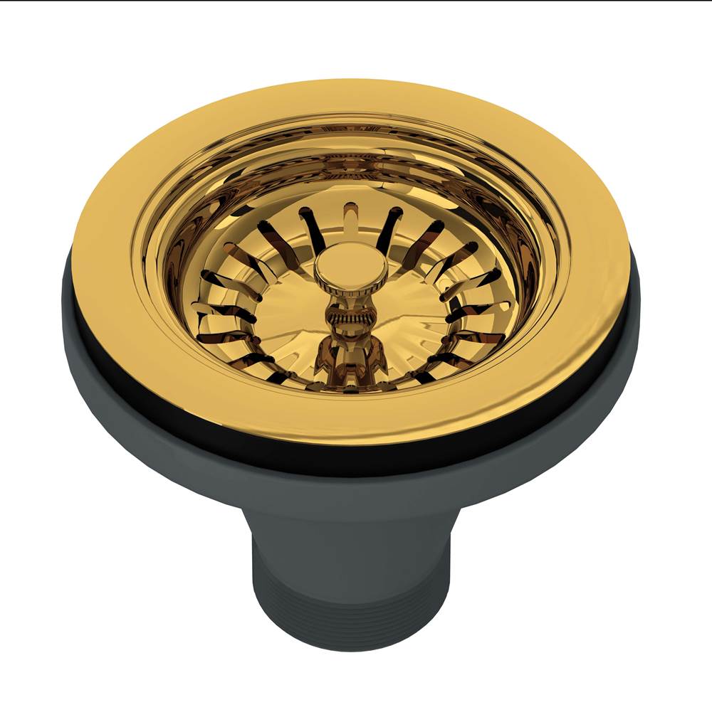 ROHL 735ULB Manual Basket Strainer In Unlacquered Brass