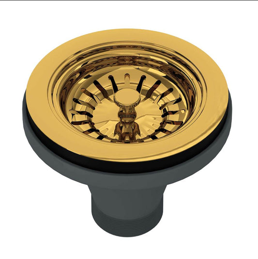 ROHL 735ULB Manual Basket Strainer In Unlacquered Brass