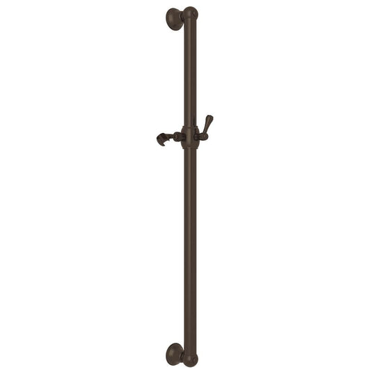 ROHL 1270TCB 36" Grab Bar With Sliding Handshower Holder In Tuscan Brass