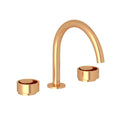 ROHL EC08D3IWSG Eclissi Widespread Lavatory Faucet With C-Spout In Satin Gold