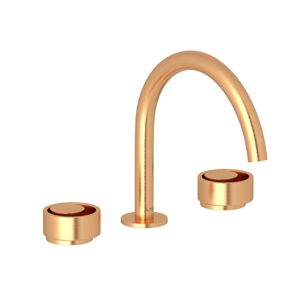 ROHL EC08D3IWSG Eclissi Widespread Lavatory Faucet With C-Spout In Satin Gold