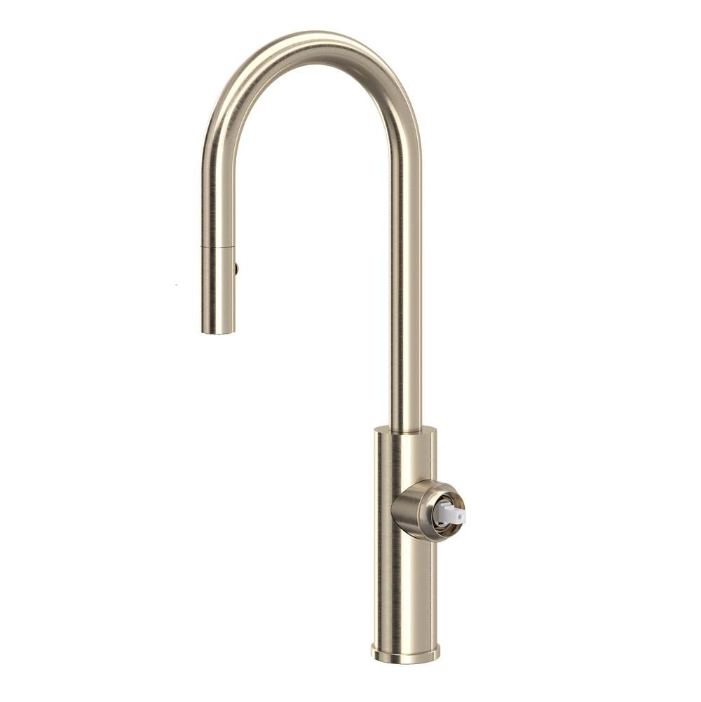 ROHL EC65D1STN Eclissi Pull-Down Bar/Food Prep Kitchen Faucet With C-Spout - Less Handle In Satin Nickel