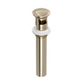 ROHL 0127DOFSTN Push Drain With Overflow In Satin Nickel