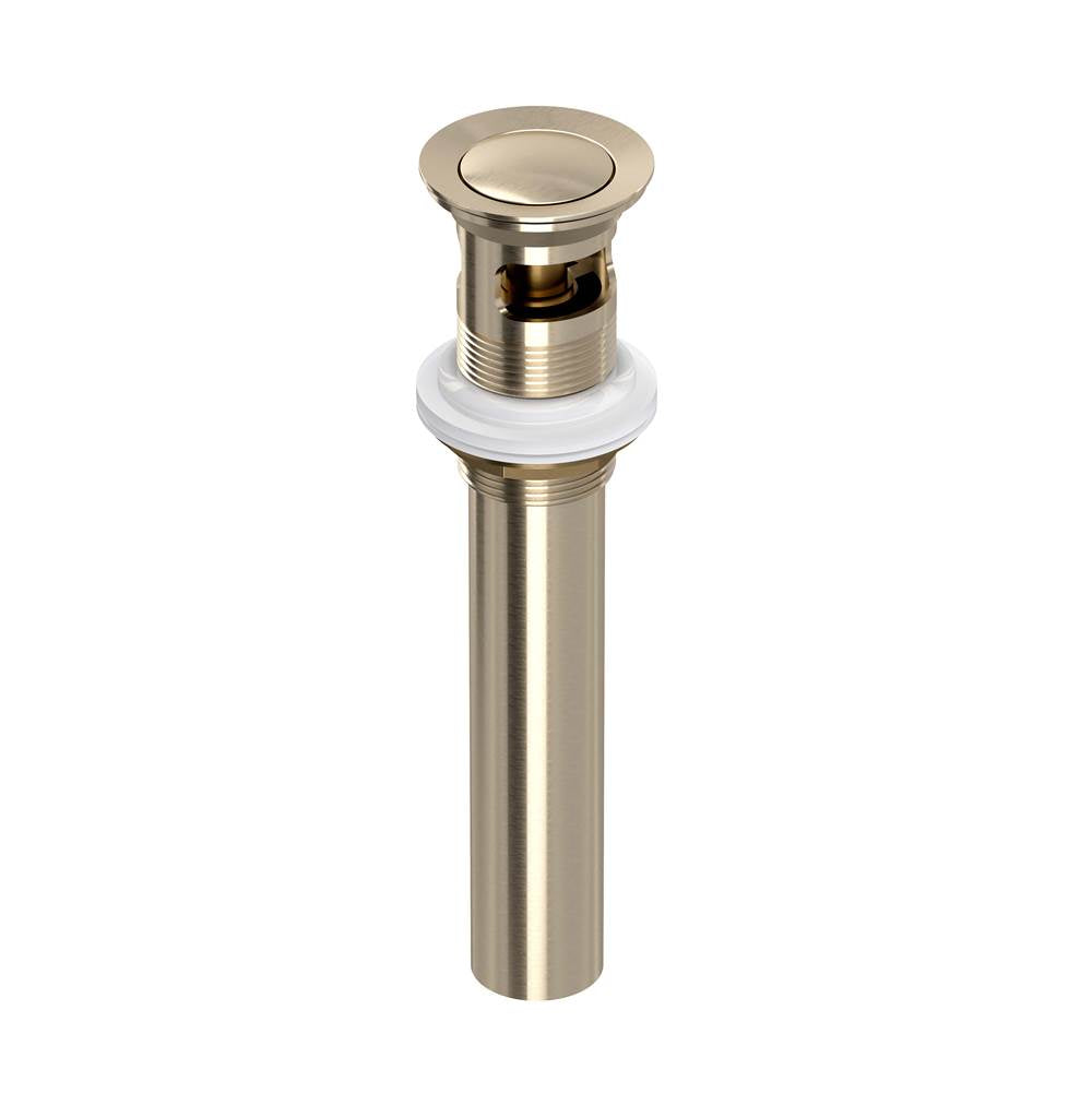 ROHL 0127DOFSTN Push Drain With Overflow In Satin Nickel