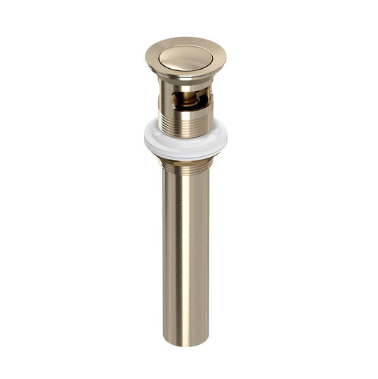ROHL 0127DOFSTN Push Drain With Overflow In Satin Nickel