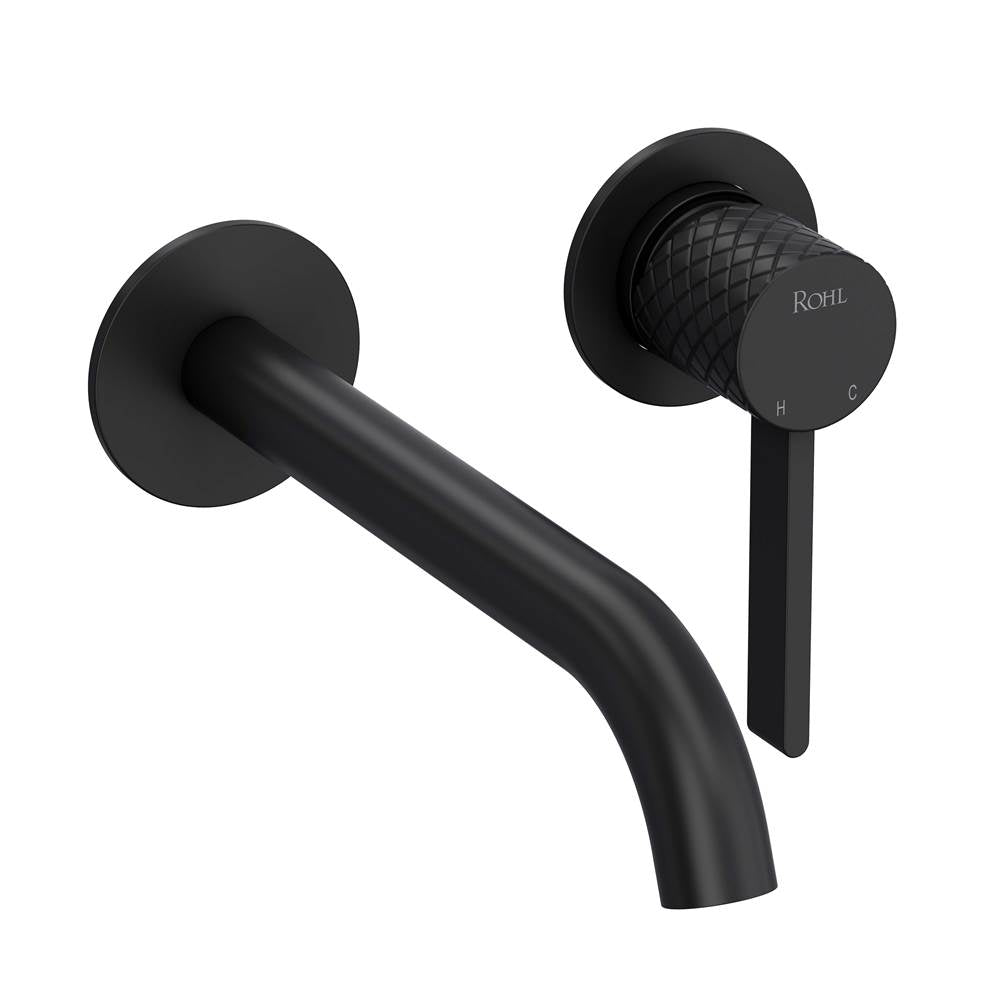 ROHL TTE01W2LMMB Tenerife Wall Mount Single Handle Lavatory Faucet Trim In Matte Black