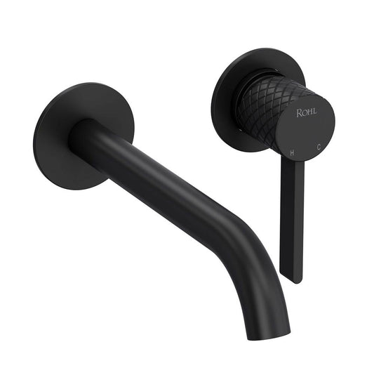 ROHL TTE01W2LMMB Tenerife Wall Mount Single Handle Lavatory Faucet Trim In Matte Black