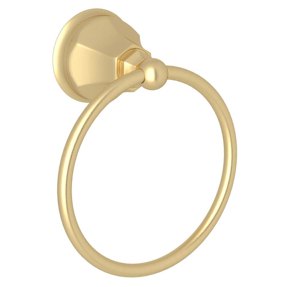 ROHL A6885SUB Palladian Towel Ring In Satin Unlacquered Brass