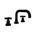 ROHL A2218XMMB-2 Lombardia Widespread Lavatory Faucet With U-Spout In Matte Black