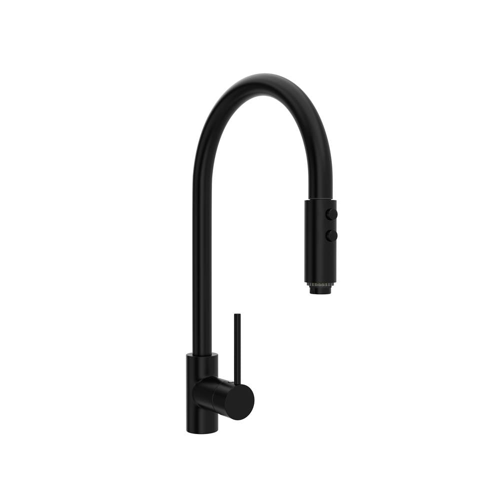 ROHL LS57L-MB-2 Pirellone Tall Pull-Down Kitchen Faucet In Matte Black