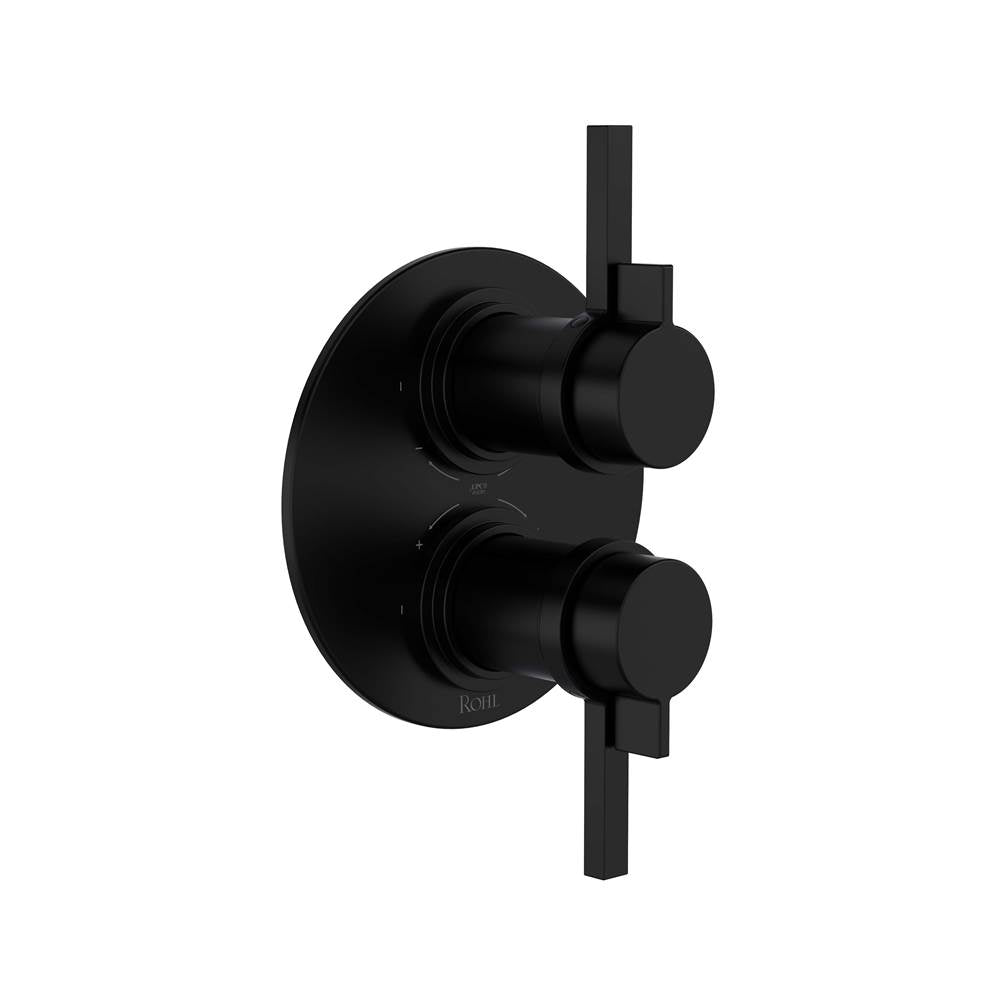 ROHL LB83W1LMMB Lombardia 3/4" Therm & Pressure Balance Multi-Function System In Matte Black