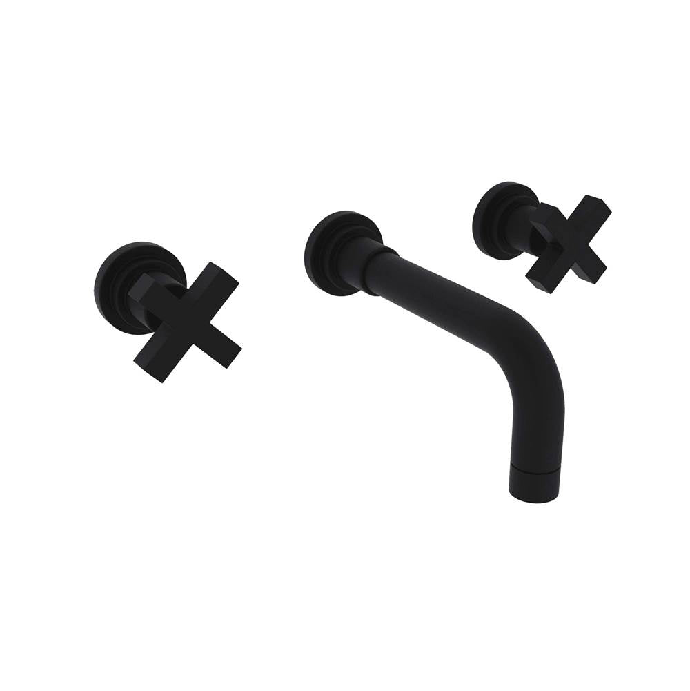 ROHL A2207XMMBTO-2 Lombardia Wall Mount Lavatory Faucet In Matte Black