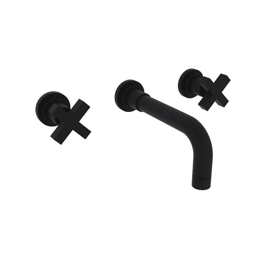 ROHL A2207XMMBTO-2 Lombardia Wall Mount Lavatory Faucet In Matte Black