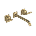 ROHL TAP08W3LMAG Apothecary Wall Mount Lavatory Faucet Trim In Antique Gold