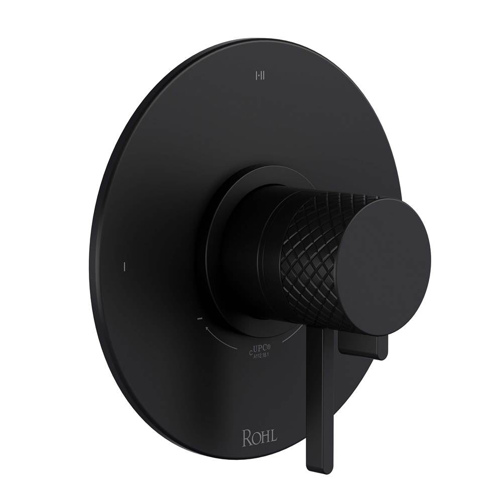 ROHL TTE23W1LMMB Tenerife 1/2" Therm & Pressure Balance Trim with 3 Functions (Shared) In Matte Black
