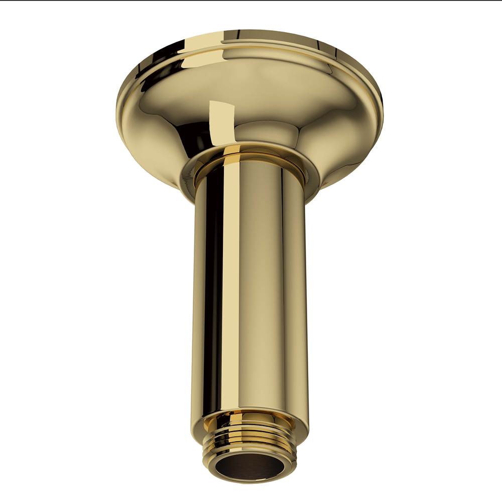 ROHL 1505/3ULB 4" Ceiling Mount Shower Arm In Unlacquered Brass