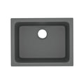 ROHL 6347-04 Allia 24" Fireclay Single Bowl Undermount Kitchen Or Laundry Sink In Satin Grey