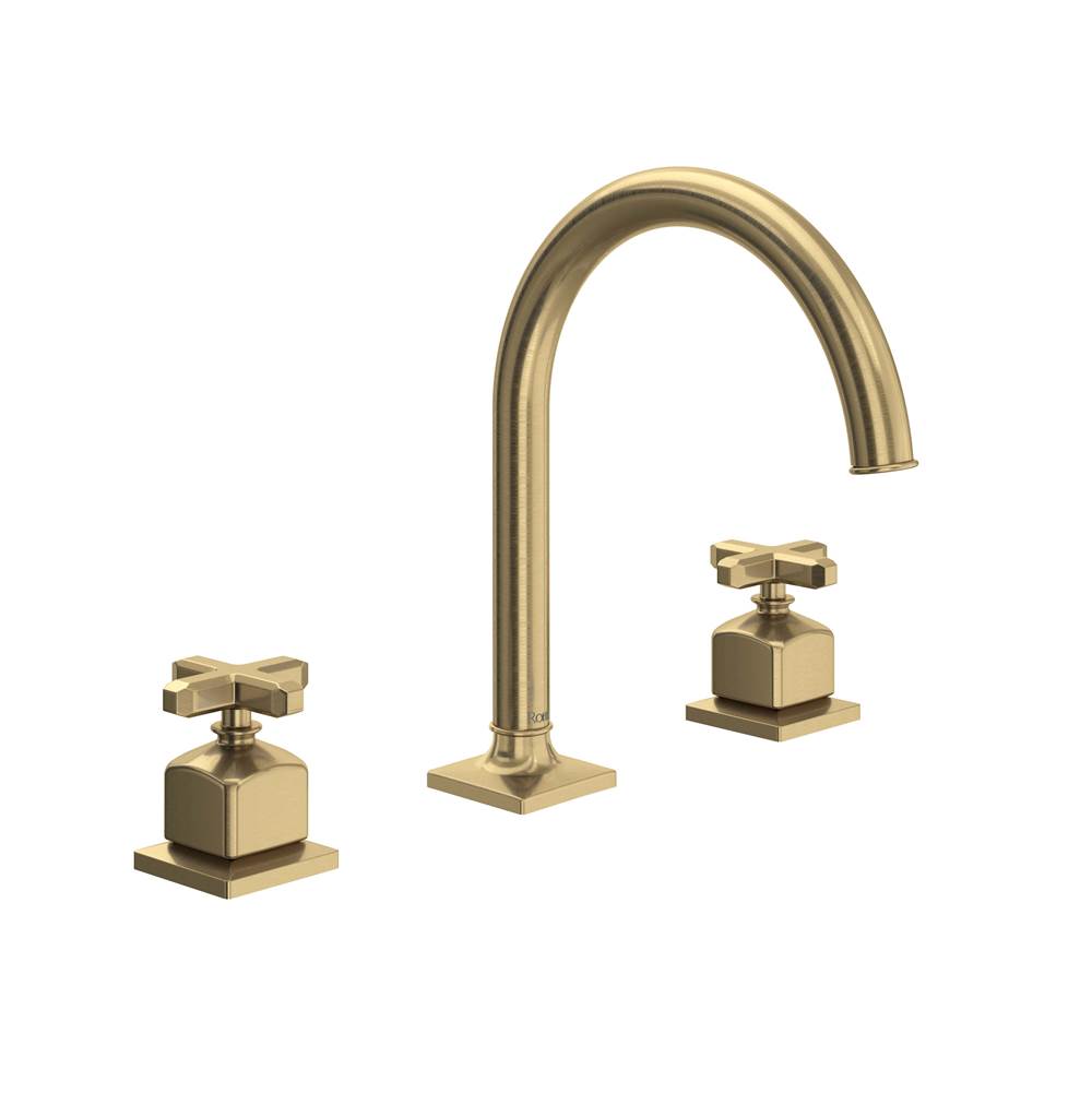 ROHL AP08D3XMAG Apothecary Widespread Lavatory Faucet With C-Spout In Antique Gold