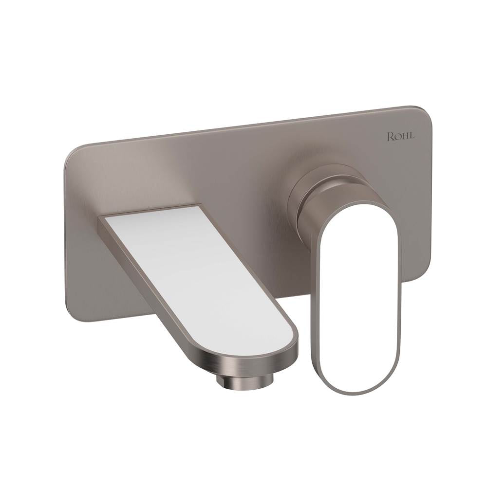 ROHL MI01W2BLSTN Miscelo Wall Mount Single Handle Lavatory Faucet In Satin Nickel