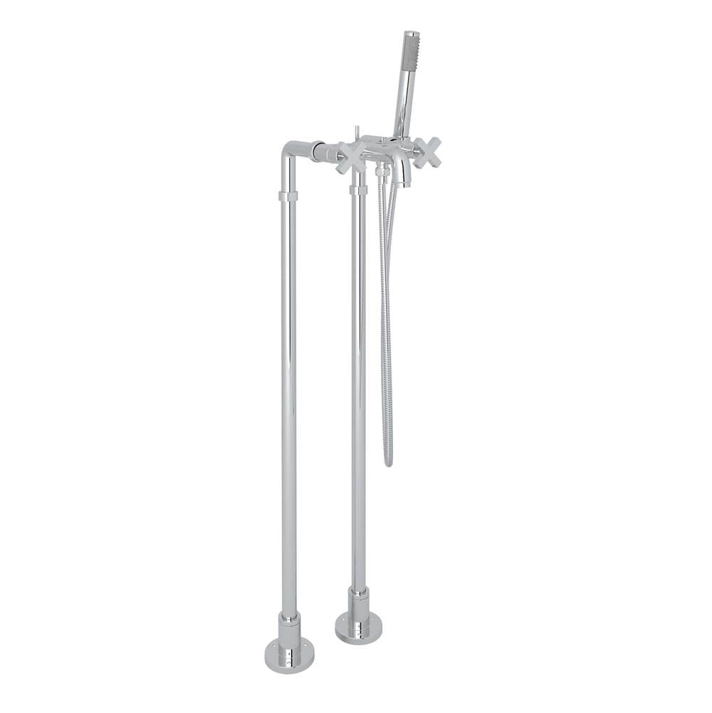 ROHL AKIT2202NXMAPC Lombardia Floor Mount Tub Filler In Polished Chrome