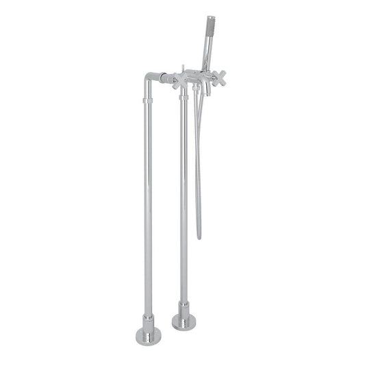 ROHL AKIT2202NXMAPC Lombardia Floor Mount Tub Filler In Polished Chrome