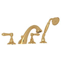 ROHL A1464LMIB Viaggio 4-Hole Deck Mount Tub Filler In Italian Brass