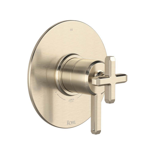 ROHL TAP23W1LMSTN Apothecary 1/2" Therm & Pressure Balance Trim with 3 Functions (Shared) In Satin Nickel