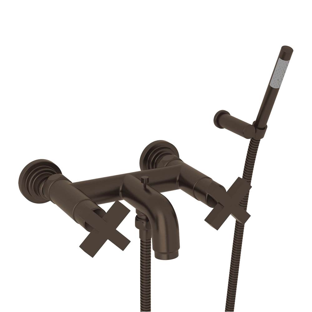 ROHL A2202XMTCB Lombardia Exposed Wall Mount Tub Filler In Tuscan Brass