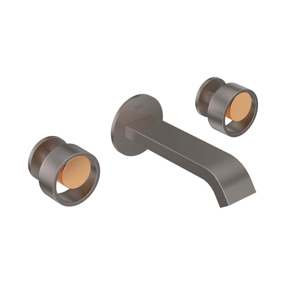 ROHL EC09W3IWSNG Eclissi Wall Mount Lavatory Faucet With U-Spout In Satin Nickel/Satin Gold