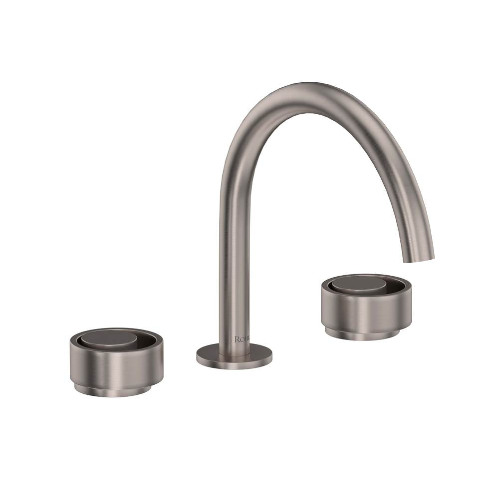 ROHL EC08D3IWSTN Eclissi Widespread Lavatory Faucet With C-Spout In Satin Nickel
