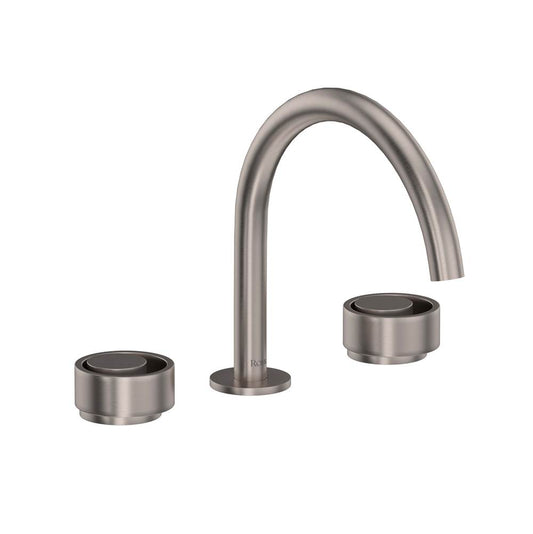 ROHL EC08D3IWSTN Eclissi Widespread Lavatory Faucet With C-Spout In Satin Nickel