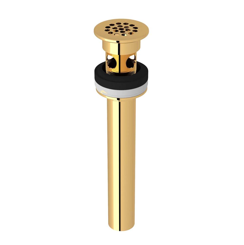 ROHL 7444IB Grid Drain With Overflow In Italian Brass