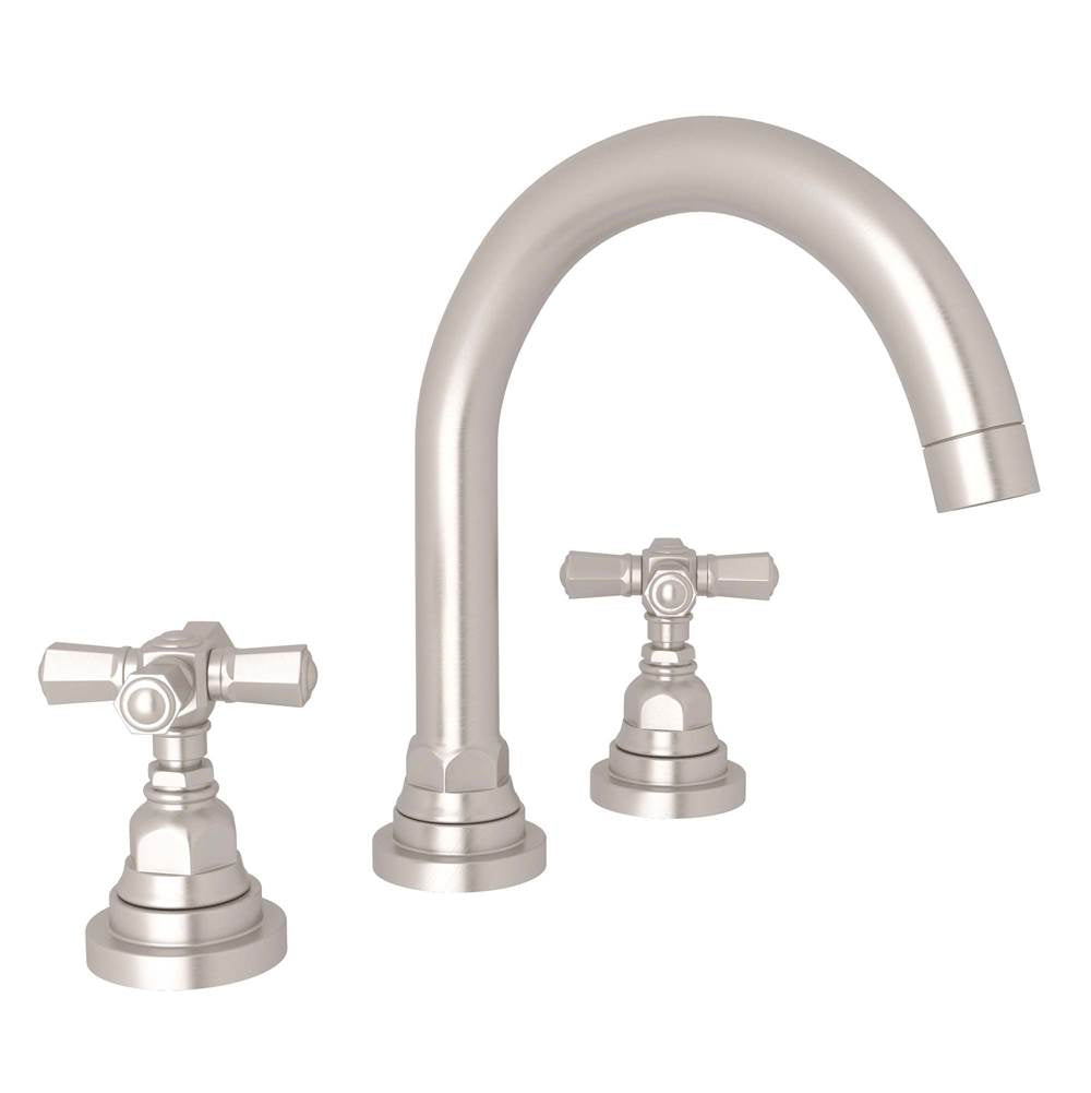 ROHL A2328XMSTN-2 San Giovanni Widespread Lavatory Faucet In Satin Nickel