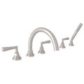 ROHL A2314LMSTN San Giovanni 5-Hole Deck Mount Tub Filler In Satin Nickel