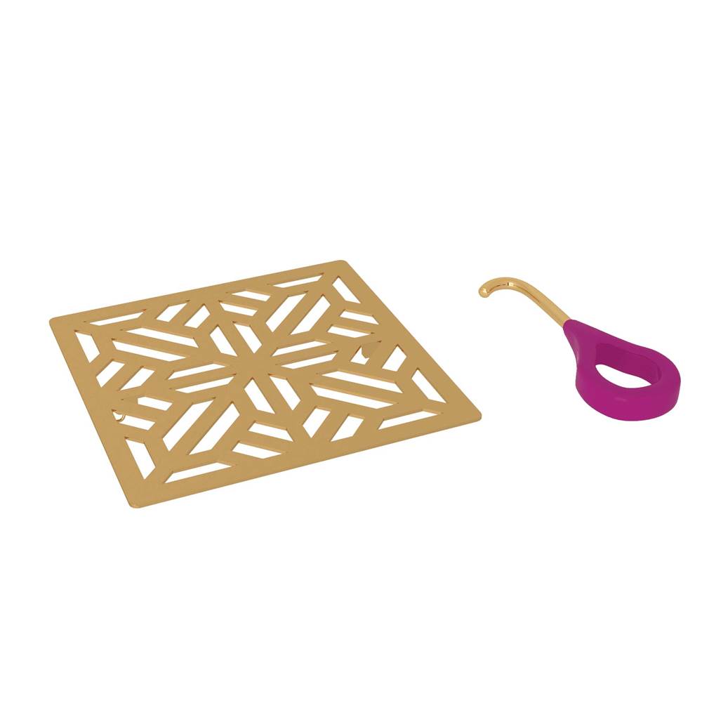 ROHL DC3144ULB Mosaic Decorative Drain Cover In Unlacquered Brass