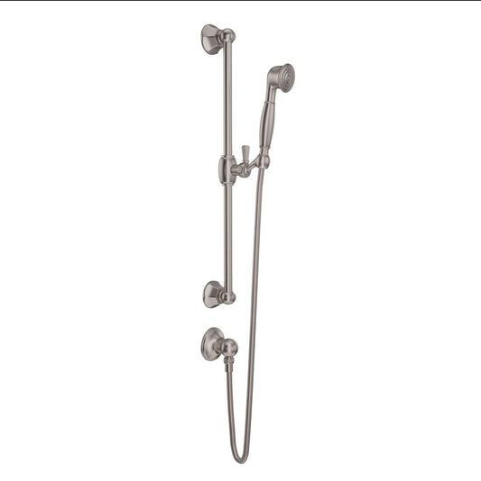 ROHL 1330STN Handshower Set With 24" Slide Bar and Single Function Handshower In Satin Nickel