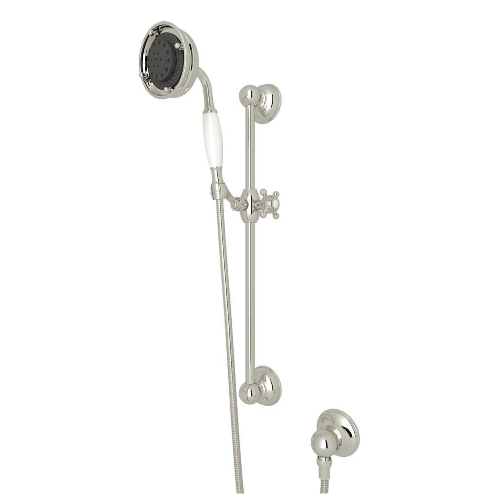 ROHL 1310PN Handshower Set With 22" Slide Bar and 3-Function Handshower In Polished Nickel