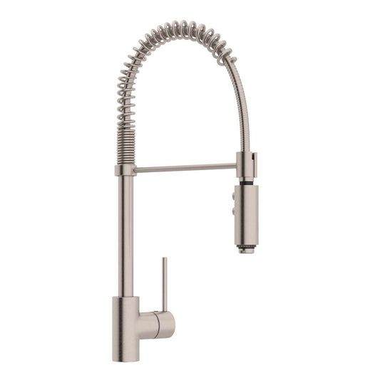 ROHL LS64L-STN-2 Pirellone Pre-Rinse Pull-Down Kitchen Faucet In Satin Nickel