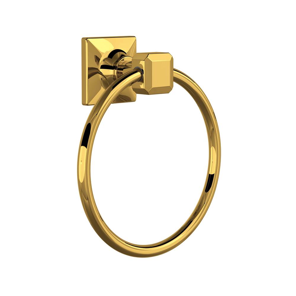 ROHL AP25WTRULB Apothecary Towel Ring In Unlacquered Brass