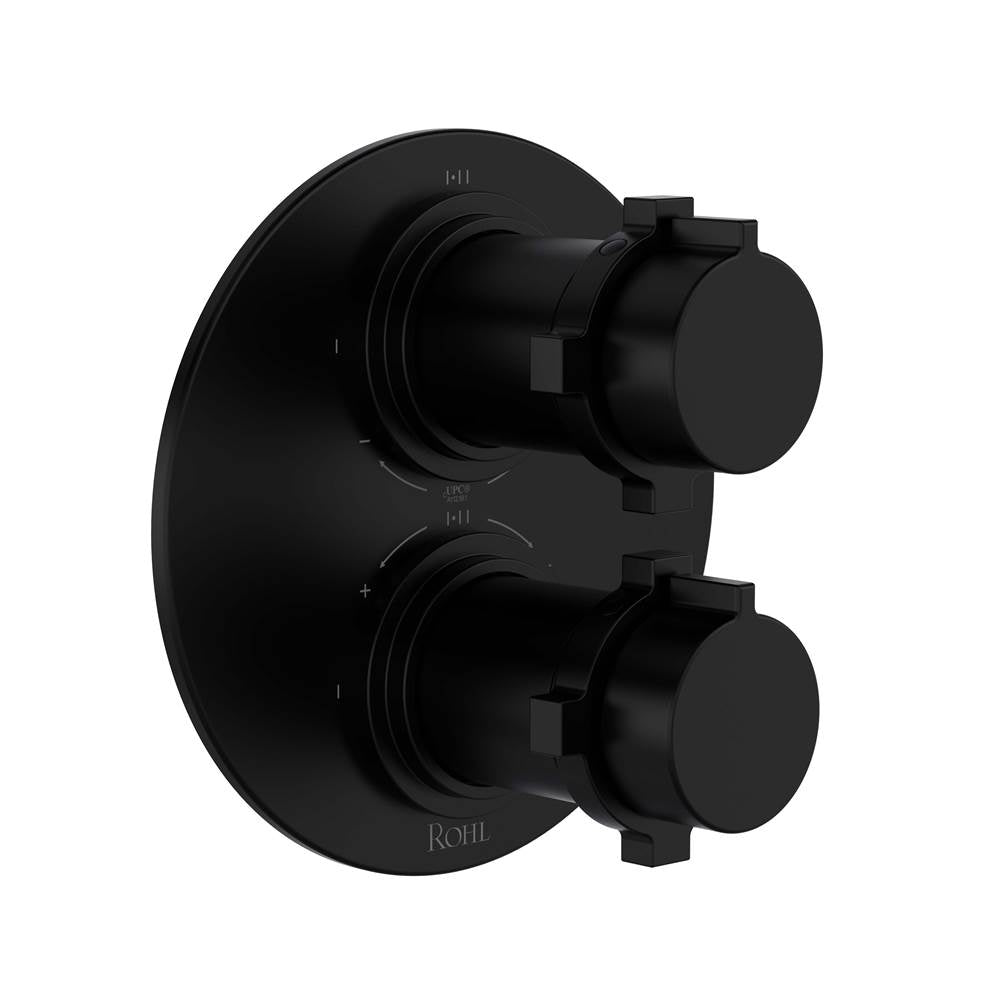 ROHL TLB46W1XMMB Lombardia 3/4" Therm & Pressure Balance Trim with 6 Functions (Shared) In Matte Black